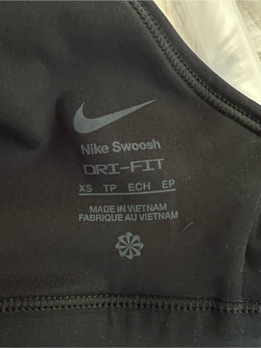 NWT Nike Women's Black Swoosh Racerback Sports Bra Size XS - Picture 4 of 5